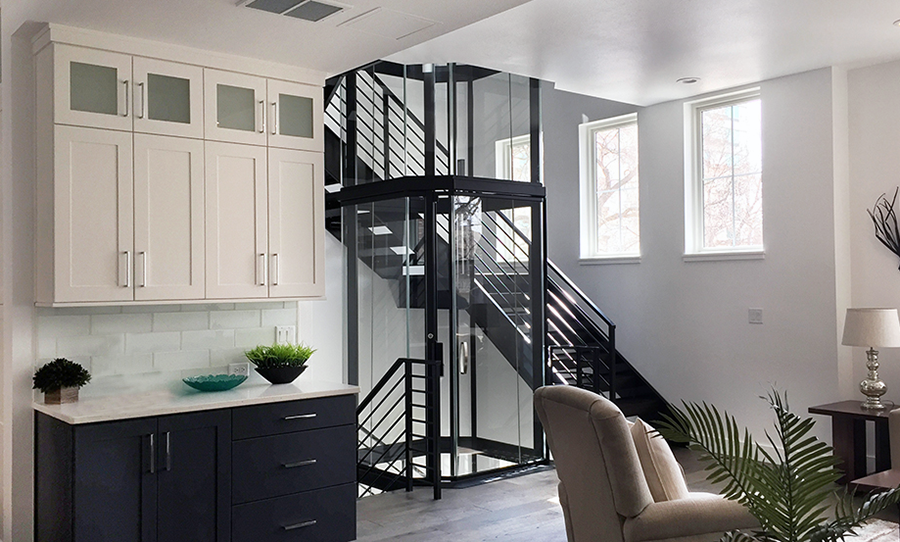 Glass elevator for home