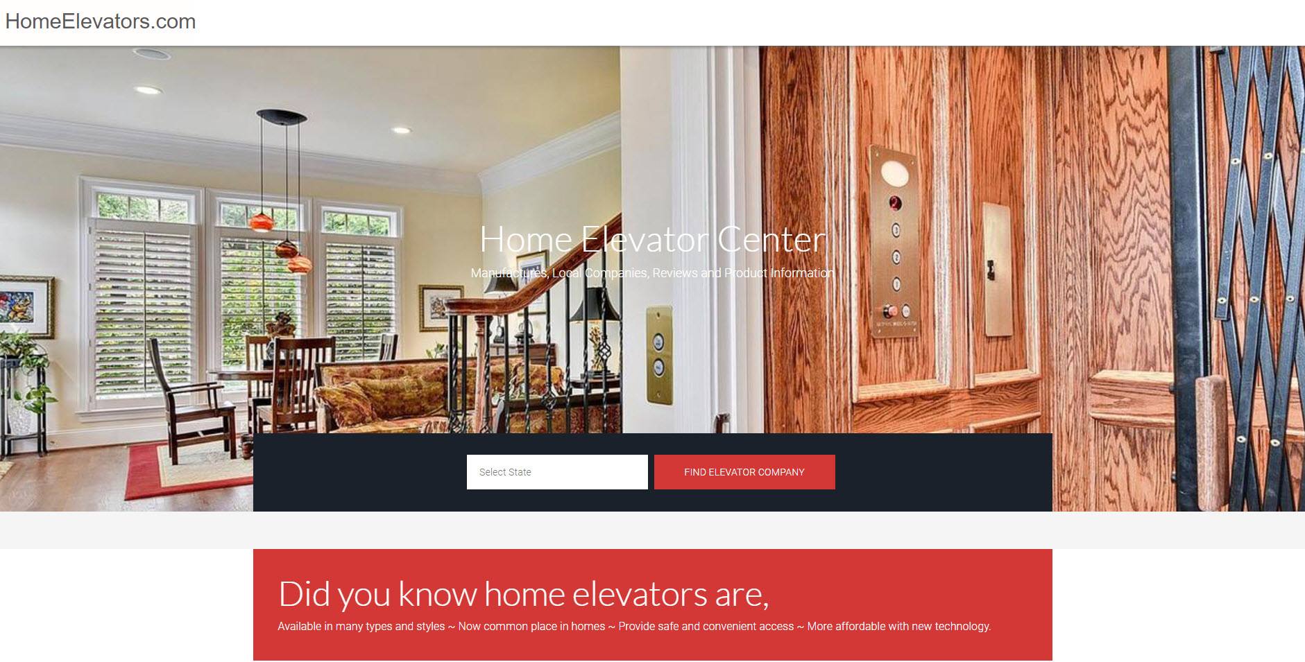 Get information about many types of the best home elevators